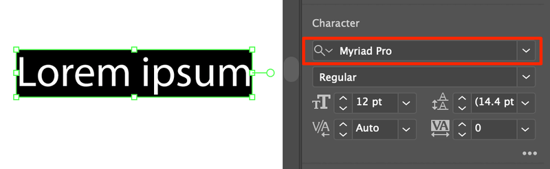 change font illustrator