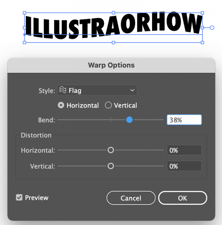 curve text around object illustrator
