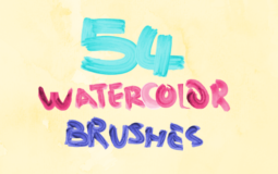 54 Free Watercolor Brushes for Adobe Illustrator