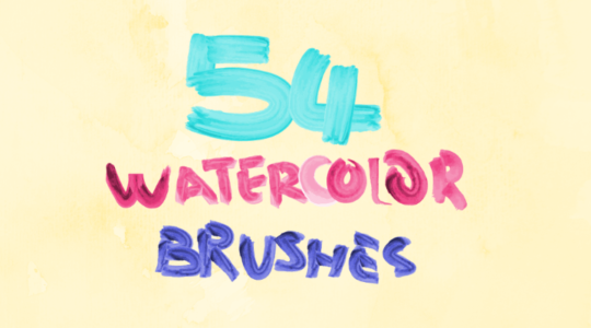 54 Free Watercolor Brushes for Adobe Illustrator