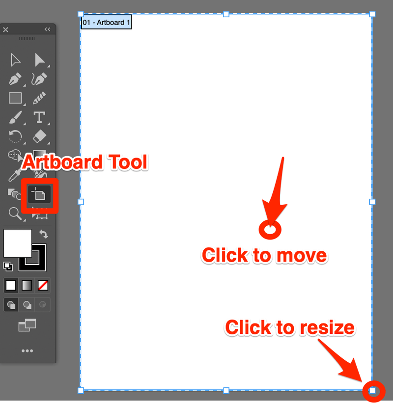 Create and edit artboards with Artboard tool